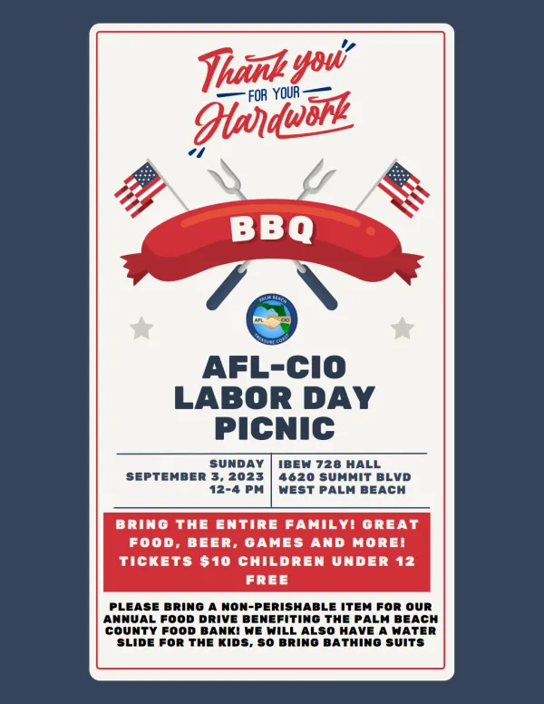 PBTC AFL-CIO Labor Day Picnic Flyer